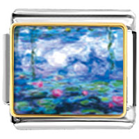 Italian Charms - monet's nympheas water lilies photo italian charm Image.