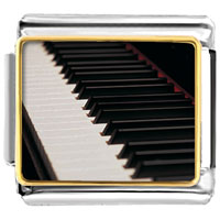 Italian Charms - classic piano keys photo italian charm Image.
