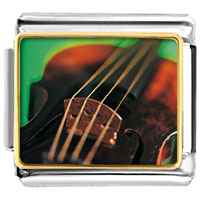 Italian Charms - violin string music photo italian charm Image.