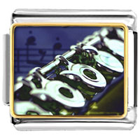 Italian Charms - flute music photo italian charm Image.