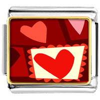 Italian Charms - paper cutout hearts photo italian charm Image.