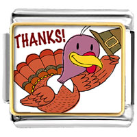 Italian Charms - turkey giving thanks photo italian charm Image.