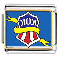 Italian Charms - mom with yellow ribbon photo italian charm Image.