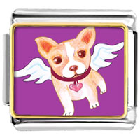 Italian Charms - chihuahua dog from heaven photo italian charm Image.