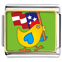 Italian Charms - american duck photo italian charm Image.