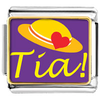 Italian Charms - tia heart hat photo italian charm Image.