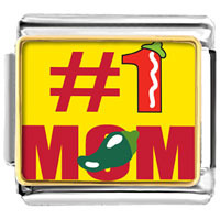 Italian Charms - spicy #1 mom photo italian charm Image.