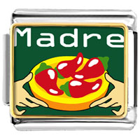 Italian Charms - madre chili peppers photo italian charm Image.