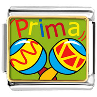 Italian Charms - colorful music prima cousin photo italian charm Image.