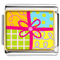 Italian Charms - multicolored gift wrapped present photo italian charm Image.