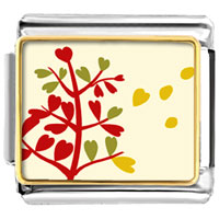 Italian Charms - autumn fall tree photo italian charm Image.