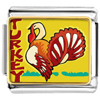 Italian Charms - turkey photo italian charm Image.