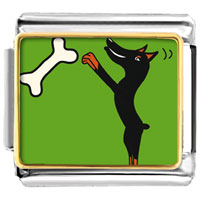 Italian Charms - doberman dog photo italian charm Image.