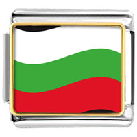 Italian Charms - bulgaria flag charm photo italian charm Image.