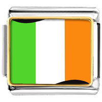 Italian Charms - ireland flag photo italian charm Image.