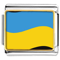 Italian Charms - ukraine flag charm photo italian charm Image.