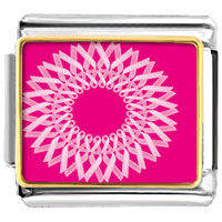 Italian Charms - circle of pink ribbons photo italian charm Image.