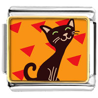 Italian Charms - havana brown cat photo italian charm Image.
