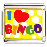 Italian Charms - i love bingo photo italian charm Image.