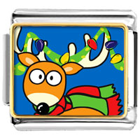 VPH1741: dressed up christmas reindeer photo italian charm Image.