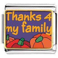 Italian Charms - thanks 4 my family photo italian charm Image.