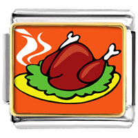 Italian Charms - sizzling delicious turkey photo italian charm Image.