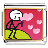 VPH1800: bubbles of hearts photo italian charm Image.