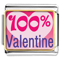 Italian Charms - % heart valentine photo italian charm Image.