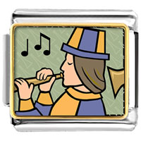 Italian Charms - eleven piping pipers photo italian charm Image.