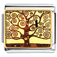 Italian Charms - the tree of life painting charm Image.