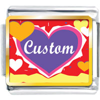 Italian Charms - gold plated valentine's day custom hearts photo italian charms bracelets Image.