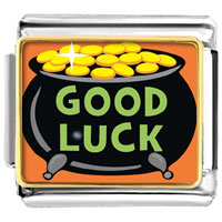 Italian Charms - good luck pot of gold photo italian charm Image.