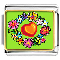 Italian Charms - gold plated cartoon theme photo italian charm, gifts of nature Image.