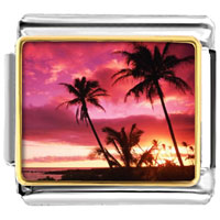 Italian Charms - gold plated landmark hawai photo italian charm bracelets Image.