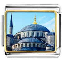 Italian Charms - gold plated landmark taj photo italian charm bracelets Image.