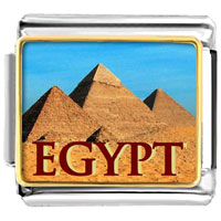 Italian Charms - gold plated travel pyramids photo italian charm bracelets Image.