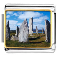 Italian Charms - gold plated travel callanish standing stones photo italian charm bracelets Image.