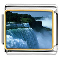 Italian Charms - gold plated travel niagara falls photo italian charm bracelets Image.