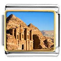 VPH2108: gold plated travel kasneh in petra photo italian charm bracelets Image.