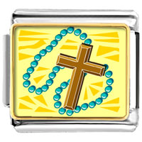 Italian Charms - gold plated religion rosary photo italian charm bracelets Image.
