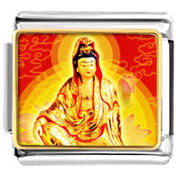 Italian Charms - gold plated religion buddha photo italian charm bracelets Image.