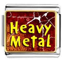 Italian Charms - gold plated music theme heavy metal photo italian charm bracelets Image.