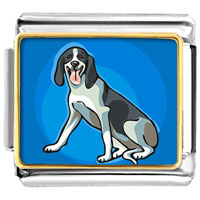 Italian Charms - gold plated animal theme dog photo italian charm bracelets Image.