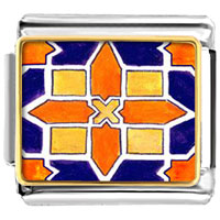 Italian Charms - gold plated artwork tile photo italian charm bracelets Image.