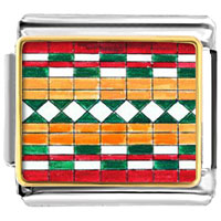 Italian Charms - gold plated artwork exotic tile photo italian charm bracelets Image.