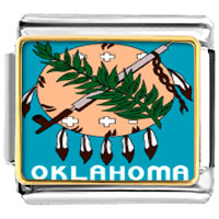 Italian Charms - gold plated travel oklahoma photo italian charm bracelets Image.