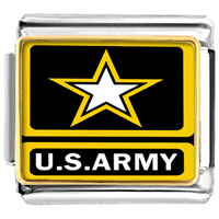 Italian Charms - gold plated character army photo italian charm bracelets Image.