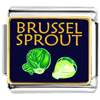 Italian Charms - brussels sprouts photo italian charm Image.