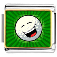 Italian Charms - laughing face photo italian charm Image.