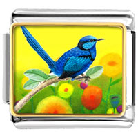 Italian Charms - thrush photo italian charm Image.